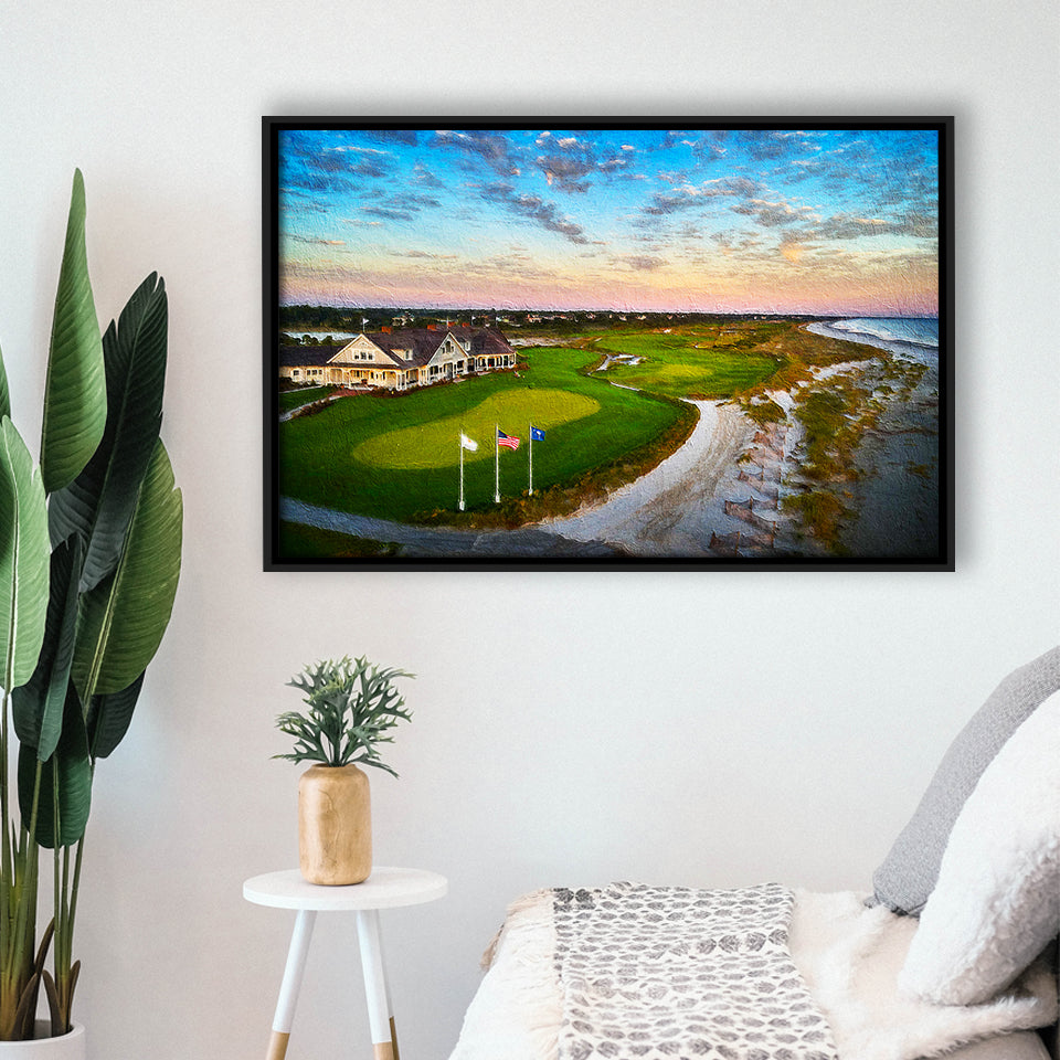 Kiawah Island Golf Resort Ocean Course, Golf Painting.South Carolina, Golf Art Print,Framed Canvas Prints Wall Art