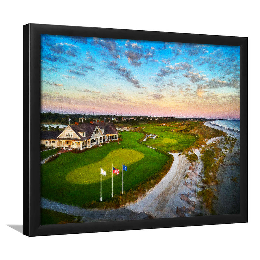 Kiawah Island Golf Resort Ocean Course, Golf Painting.South Carolina, Golf Art, Gift for him, Framed Art Prints Wall Decor