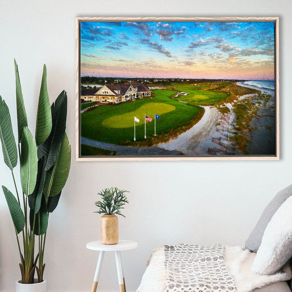 Kiawah Island Golf Resort Ocean Course, Golf Painting.South Carolina, Golf Art Print,Framed Canvas Prints Wall Art
