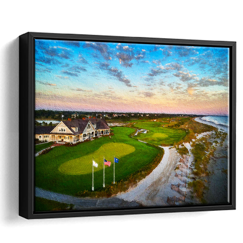 Kiawah Island Golf Resort Ocean Course, Golf Painting.South Carolina, Golf Art Print,Framed Canvas Prints Wall Art