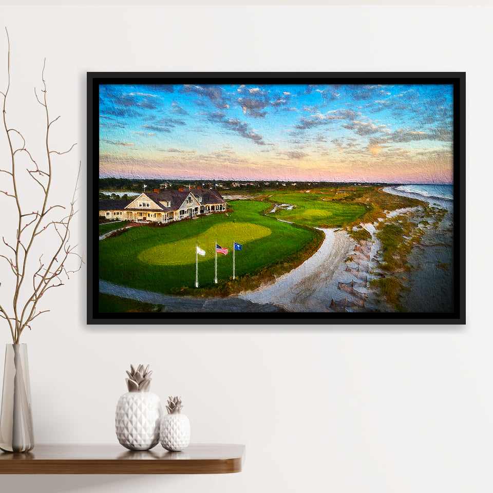 Kiawah Island Golf Resort Ocean Course, Golf Painting.South Carolina, Golf Art Print,Framed Canvas Prints Wall Art