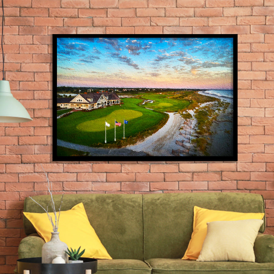 Kiawah Island Golf Resort Ocean Course, Golf Painting.South Carolina, Golf Art, Gift for him, Framed Art Prints Wall Decor
