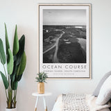 Kiawah Island Golf Resort Ocean Course,South Carolina, Golf Art Print, Floating Frame, Framed Canvas Print Wall Art