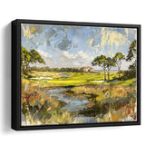 Kiawah Island Golf Resort Ocean Course Painting, Framed Canvas Print Wall Art Decor, Floating Frame Painting Canvas