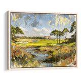 Kiawah Island Golf Resort Ocean Course Painting, Framed Canvas Print Wall Art Decor, Floating Frame Painting Canvas