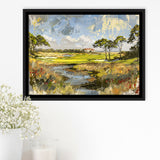 Kiawah Island Golf Resort Ocean Course Painting, Framed Canvas Print Wall Art Decor, Floating Frame Painting Canvas