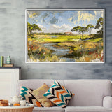 Kiawah Island Golf Resort Ocean Course Painting, Framed Canvas Print Wall Art Decor, Floating Frame Painting Canvas