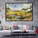 Kiawah Island Golf Resort Ocean Course Painting, Framed Canvas Print Wall Art Decor, Floating Frame Painting Canvas