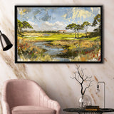 Kiawah Island Golf Resort Ocean Course Painting, Framed Canvas Print Wall Art Decor, Floating Frame Painting Canvas
