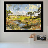 Kiawah Island Golf Resort Ocean Course Painting, Framed Art Print Wall Decor, Picture Framed Painting Art