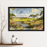 Kiawah Island Golf Resort Ocean Course Painting, Framed Canvas Print Wall Art Decor, Floating Frame Painting Canvas