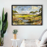Kiawah Island Golf Resort Ocean Course Painting, Framed Canvas Print Wall Art Decor, Floating Frame Painting Canvas