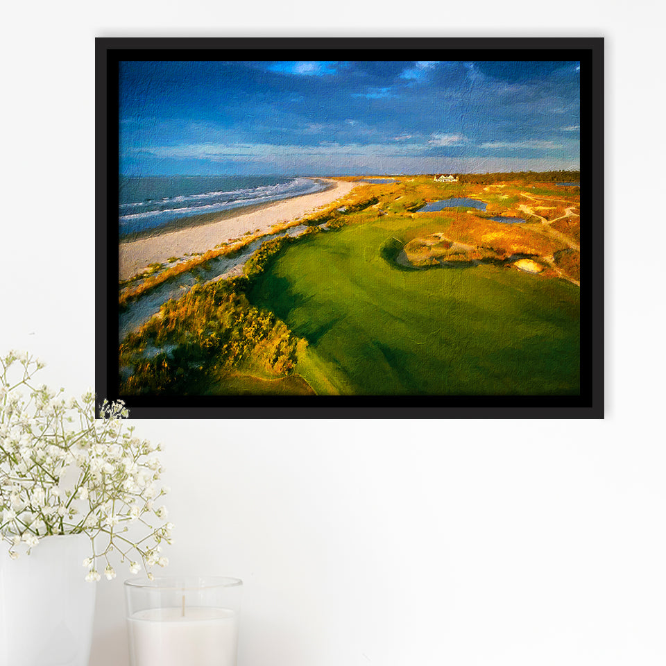 Kiawah Island Golf Resort Ocean Course, South Carolina V1, Golf Art Print, Gift for him, Framed Canvas Prints Wall Art