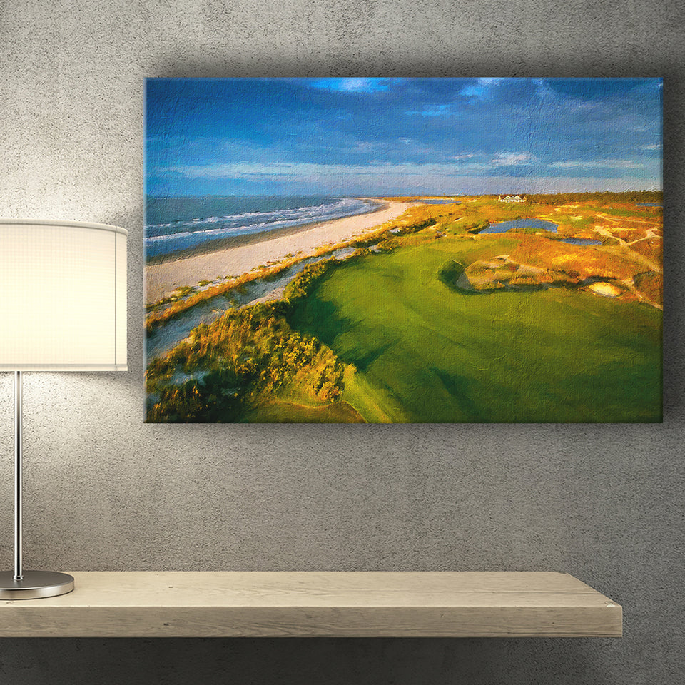 Kiawah Island Golf Resort Ocean Course, South Carolina V1, Golf Art Print, Gift for him, Canvas Prints Wall Art