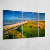 Kiawah Island Golf Resort Ocean Course, South Carolina V1, Golf Art Print, Extra Large 5 Panel, Canvas Prints Wall Art