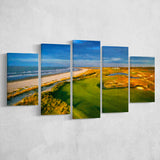 Kiawah Island Golf Resort Ocean Course, South Carolina V1, Golf Art Print, Mixed 5 Panel, Canvas Prints Wall Art