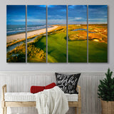 Kiawah Island Golf Resort Ocean Course, South Carolina V1, Golf Art Print, Extra Large 5 Panel, Canvas Prints Wall Art