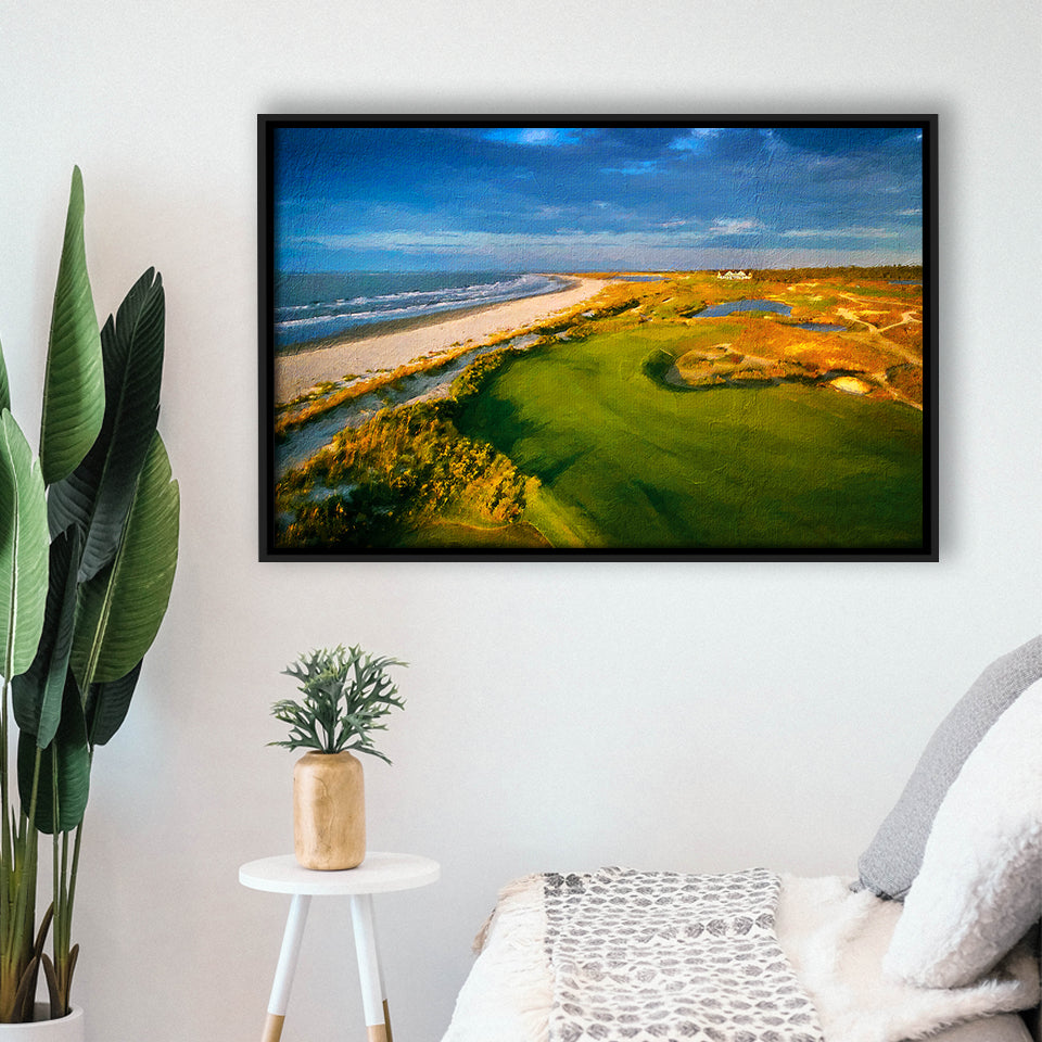 Kiawah Island Golf Resort Ocean Course, South Carolina V1, Golf Art Print, Gift for him, Framed Canvas Prints Wall Art