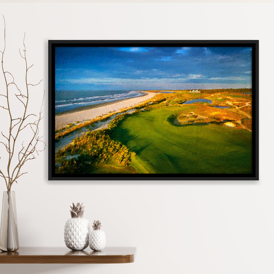 Kiawah Island Golf Resort Ocean Course, South Carolina V1, Golf Art Print, Gift for him, Framed Canvas Prints Wall Art