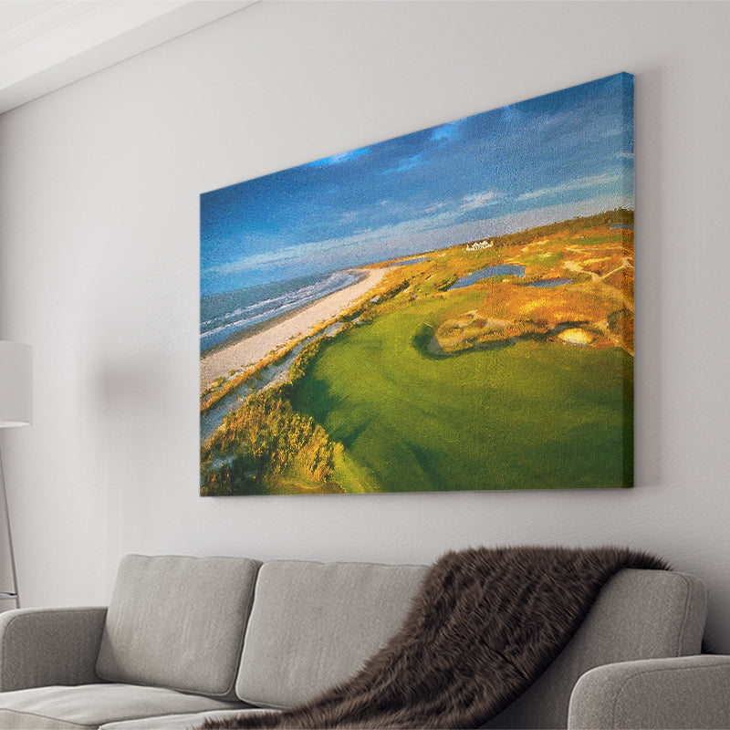 Kiawah Island Golf Resort Ocean Course, South Carolina V1, Golf Art Print, Gift for him, Canvas Prints Wall Art