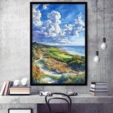Kiawah Island Golf Resort Ocean Course Watercolor, Golf Art, Gift for him, Framed Art Print Wall Decor