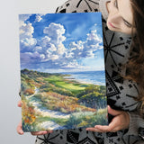 Kiawah Island Golf Resort Ocean Course Watercolor, Golf Art Print, Gift for him, Canvas Print Wall Art