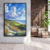Kiawah Island Golf Resort Ocean Course Watercolor, Golf Art Print, Floating Frame, Framed Canvas Print Wall Art