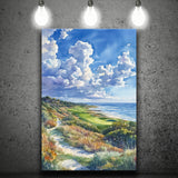 Kiawah Island Golf Resort Ocean Course Watercolor, Golf Art Print, Gift for him, Canvas Print Wall Art