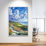 Kiawah Island Golf Resort Ocean Course Watercolor, Golf Art Print, Floating Frame, Framed Canvas Print Wall Art