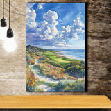Kiawah Island Golf Resort Ocean Course Watercolor, Golf Art Print, Gift for him, Canvas Print Wall Art