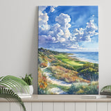 Kiawah Island Golf Resort Ocean Course Watercolor, Golf Art Print, Gift for him, Canvas Print Wall Art