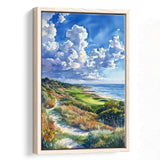 Kiawah Island Golf Resort Ocean Course Watercolor, Golf Art Print, Floating Frame, Framed Canvas Print Wall Art