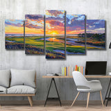 Kiawah Island Golf Resort V1, Golf Art Print, Mixed 5 Panel, Canvas Prints Wall Art