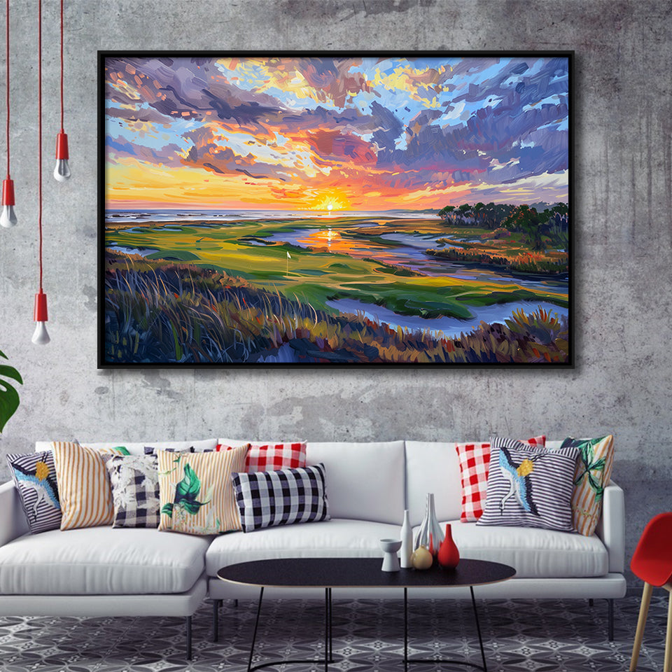 Kiawah Island Golf Resort V1, Golf Art Print, Gift for him, Framed Canvas Prints Wall Art