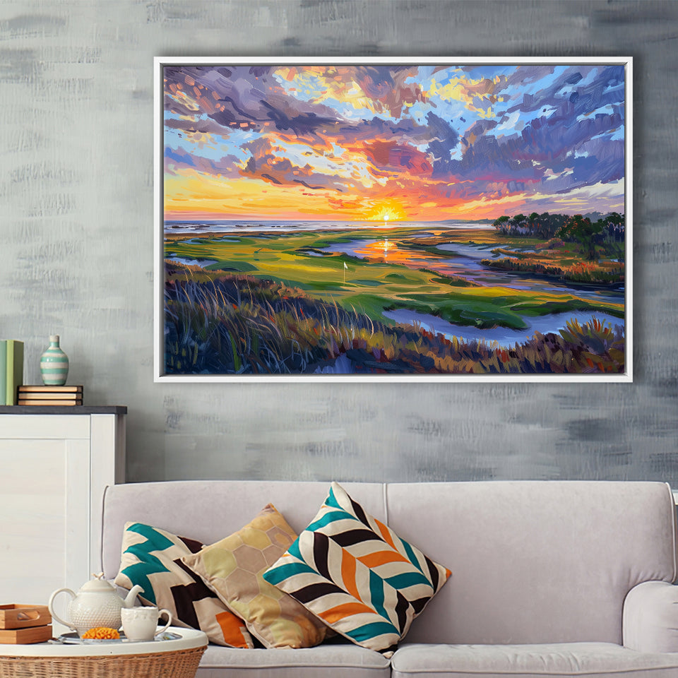 Kiawah Island Golf Resort V1, Golf Art Print, Gift for him, Framed Canvas Prints Wall Art