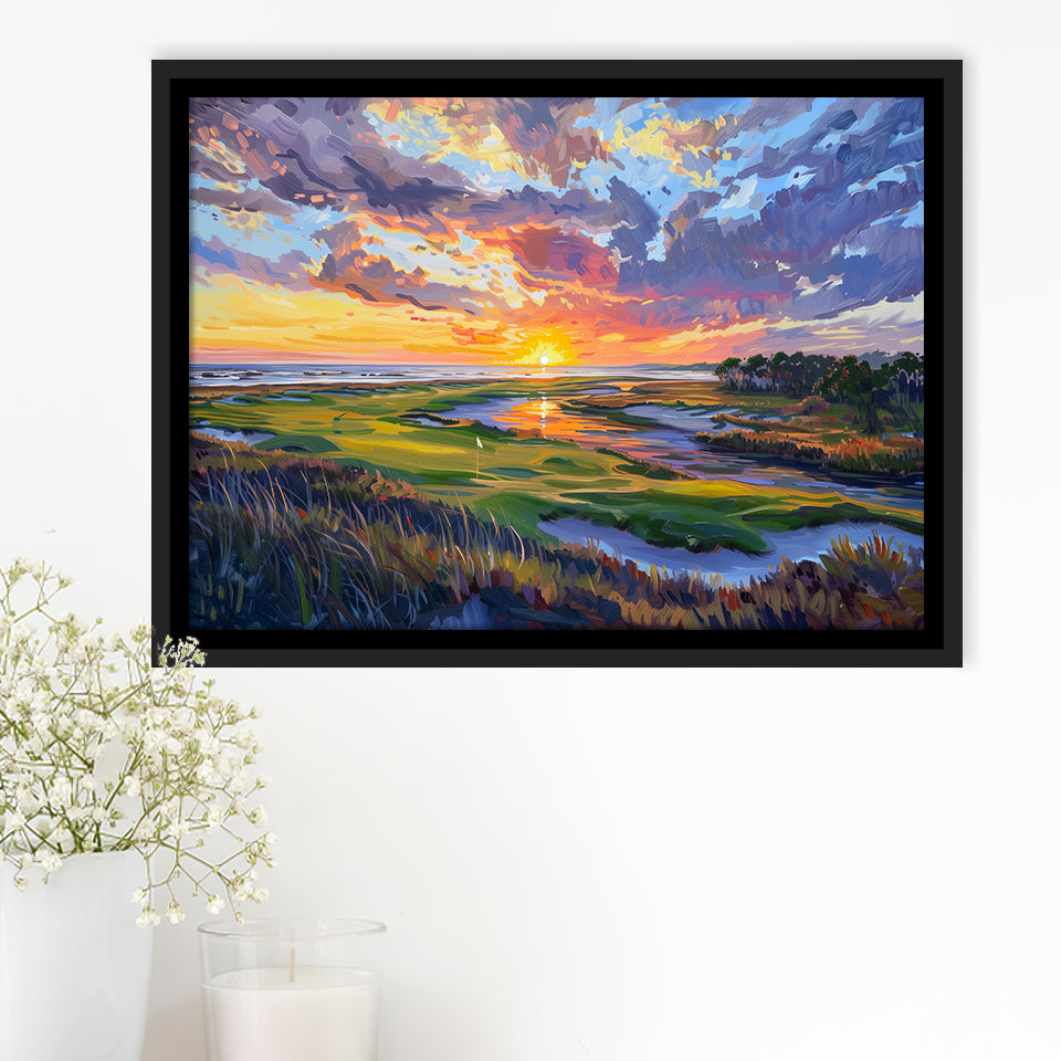 Kiawah Island Golf Resort V1, Golf Art Print, Gift for him, Framed Canvas Prints Wall Art