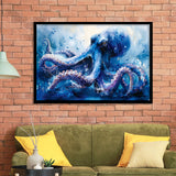 Kraken In The Sea Ocean Watercolor Painting, Painting Art, Framed Art Print Wall Art Home Decor