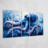 Kraken In The Sea Ocean Watercolor Painting, Extra Large Canvas, Canvas Print Wall Art Decor