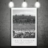 Levi'S Stadium San Francisco, Stadium Print For Football Lovers, Black And White, Canvas Print Wall Art