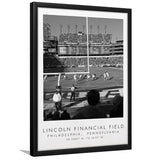 Lincoln Financial Field Philadelphia Eagles, Stadium Print For Football Lovers, Black And White, Framed Art Print Wall Decor