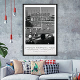 Lincoln Financial Field Philadelphia Eagles, Stadium Print For Football Lovers, Black And White, Framed Art Print Wall Decor