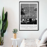 Lincoln Financial Field Philadelphia Eagles, Stadium Wall Art For Football Lovers, B&W, Floating Framed Canvas Print