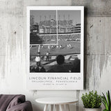 Lincoln Financial Field Philadelphia Eagles, Stadium Print For Football Lovers, Black And White, Canvas Print Wall Art