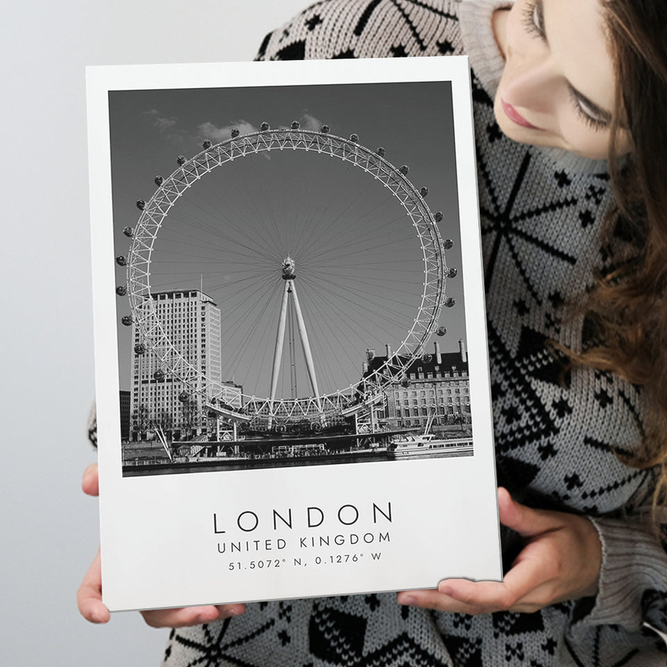 London, United Kingdom, Print For Travel Lovers, Black And White, Canvas Print Wall Art