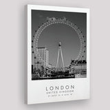 London, United Kingdom, Print For Travel Lovers, Black And White, Canvas Print Wall Art