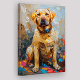 Labrador Retrieve Cute Dog Portrait Painting, Canvas Prints Wall Art Decor, Painting Canvas