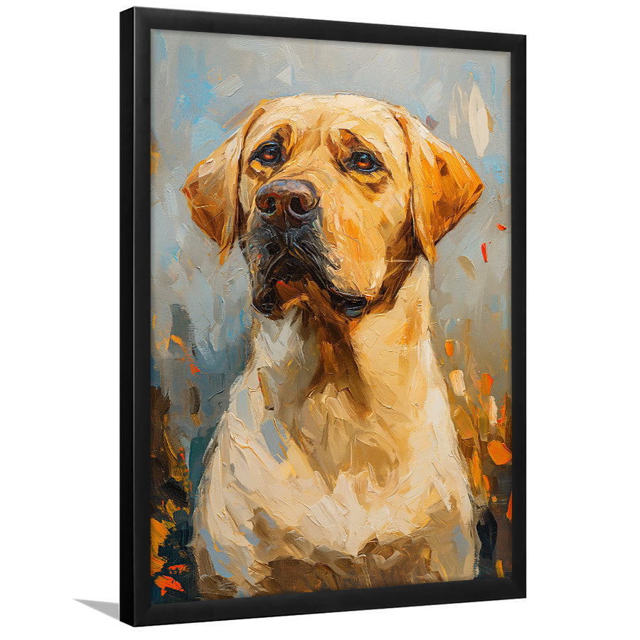 Labrador Retrieve Dog Portrait Art Painting, Framed Art Prints Wall Art Decor, Framed Picture Print