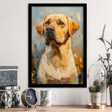 Labrador Retrieve Dog Portrait Art Painting, Framed Art Prints Wall Art Decor, Framed Picture Print