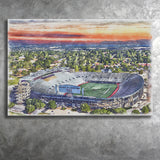 Legion Field WaterColor Canvas Prints, Birmingham Alabama Watercolor, Stadium Art Gifts