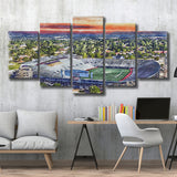 Legion Field WaterColor 5 Panels Mix Canvas Prints, Birmingham Alabama Watercolor, Large Stadium Canvas